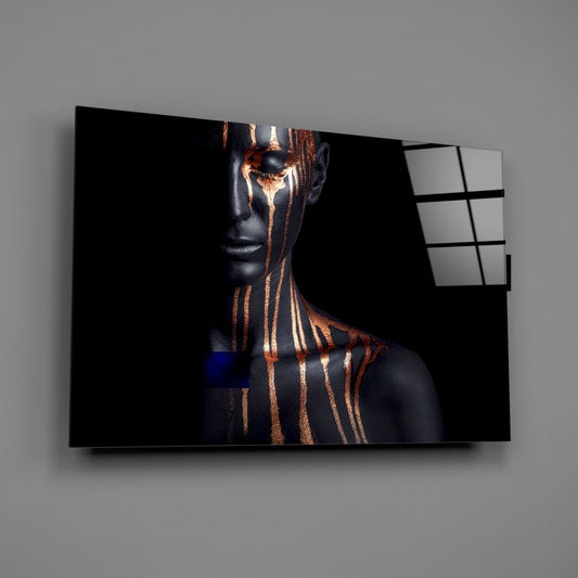 Bronze Drip Bare Shoulder Glass Wall Art