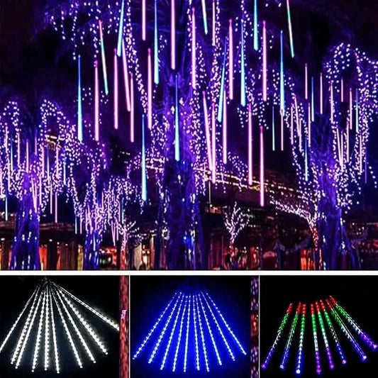 Outdoor Solar Meteor Christmas String Lights Otarealm