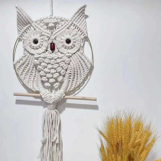 Owl Macrame Home Tapestry Boho Tapestry Wall Hanging Otarealm