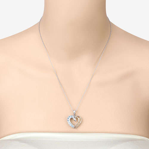 0.84 Carat Genuine Swiss Blue Topaz .925 Sterling Silver Pendant Otarealm