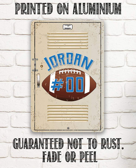 Personalized - American Football - Metal Sign