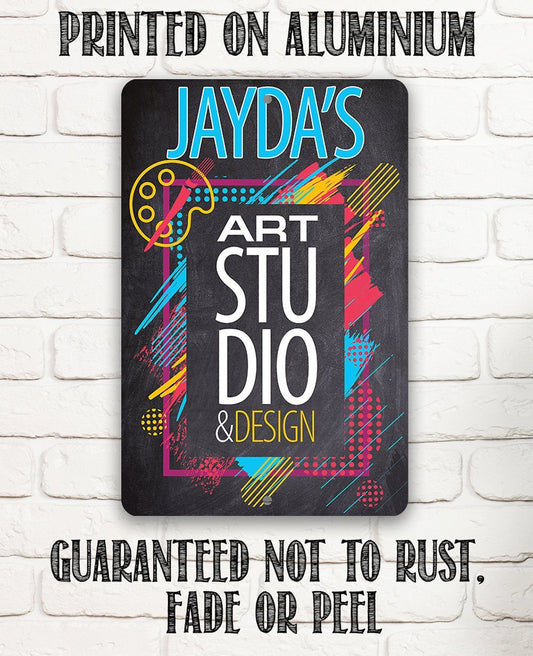 Personalized - Art Studio - Metal Sign