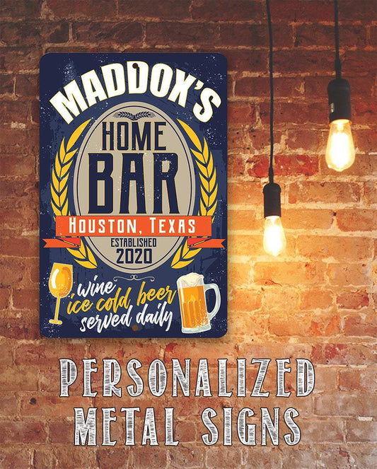 Personalized - Bar Decor - Metal Sign