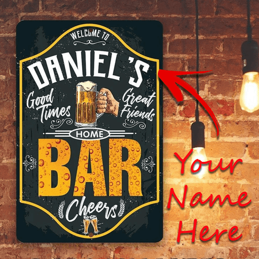 Personalized - Bar - Metal Sign