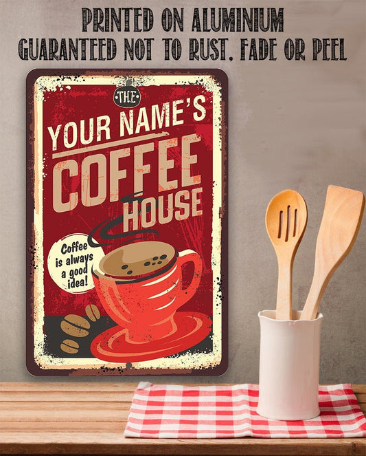 Personalized - Coffee House - Metal Sign