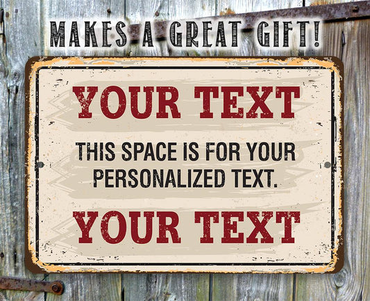 Personalized - Custom Text - Metal Sign