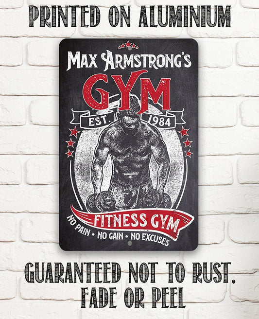 Personalized - Gym - Metal Sign