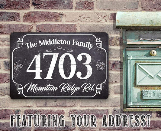 Personalized - Address Plaque - Rectangular - Metal Sign