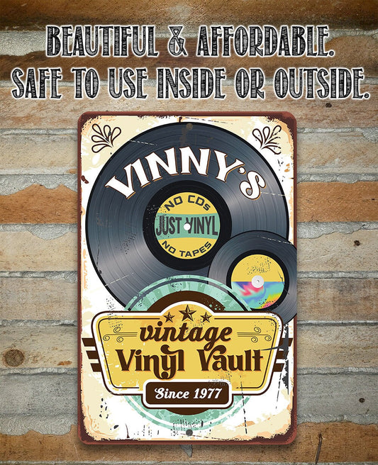 Personalized - Vintage Vinyl Vault - Metal Sign