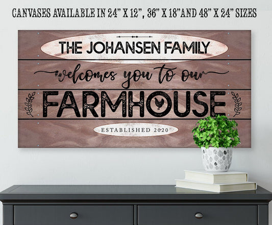 Personalized - Welcome To Our Farmhouse - Canvas