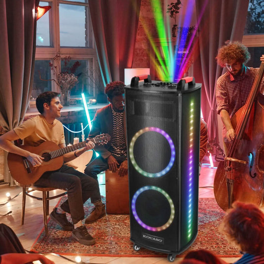 Portable Wireless Party Speaker Colorful Lights DJ PA System Otarealm