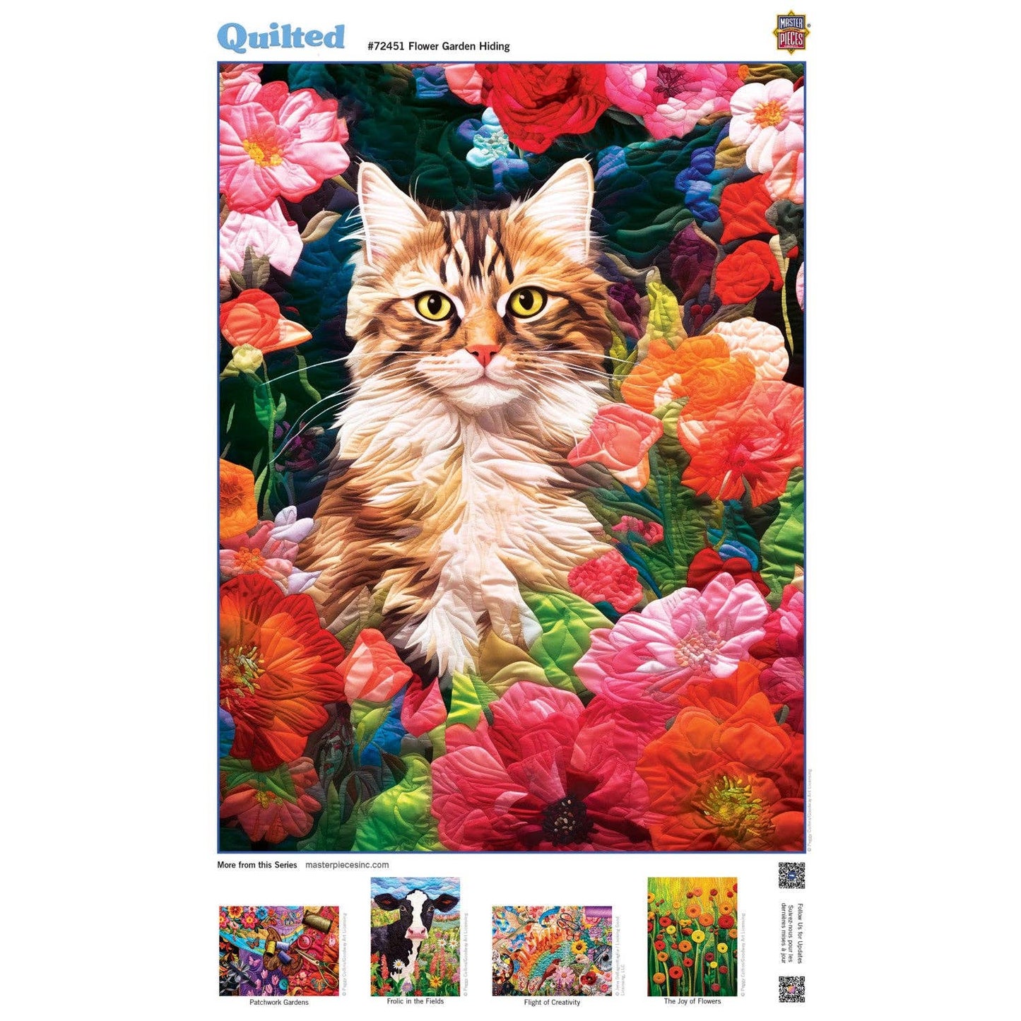 Quilted - Flower Garden Hiding 1000 Piece Puzzle | Masterpieces Puzzles