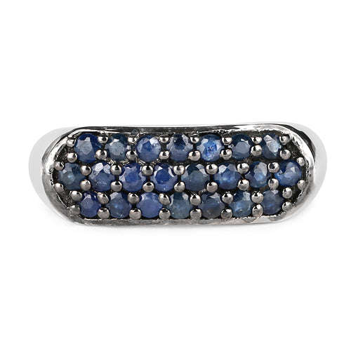 0.99 Carat Genuine Blue Sapphire .925 Sterling Silver Ring Otarealm