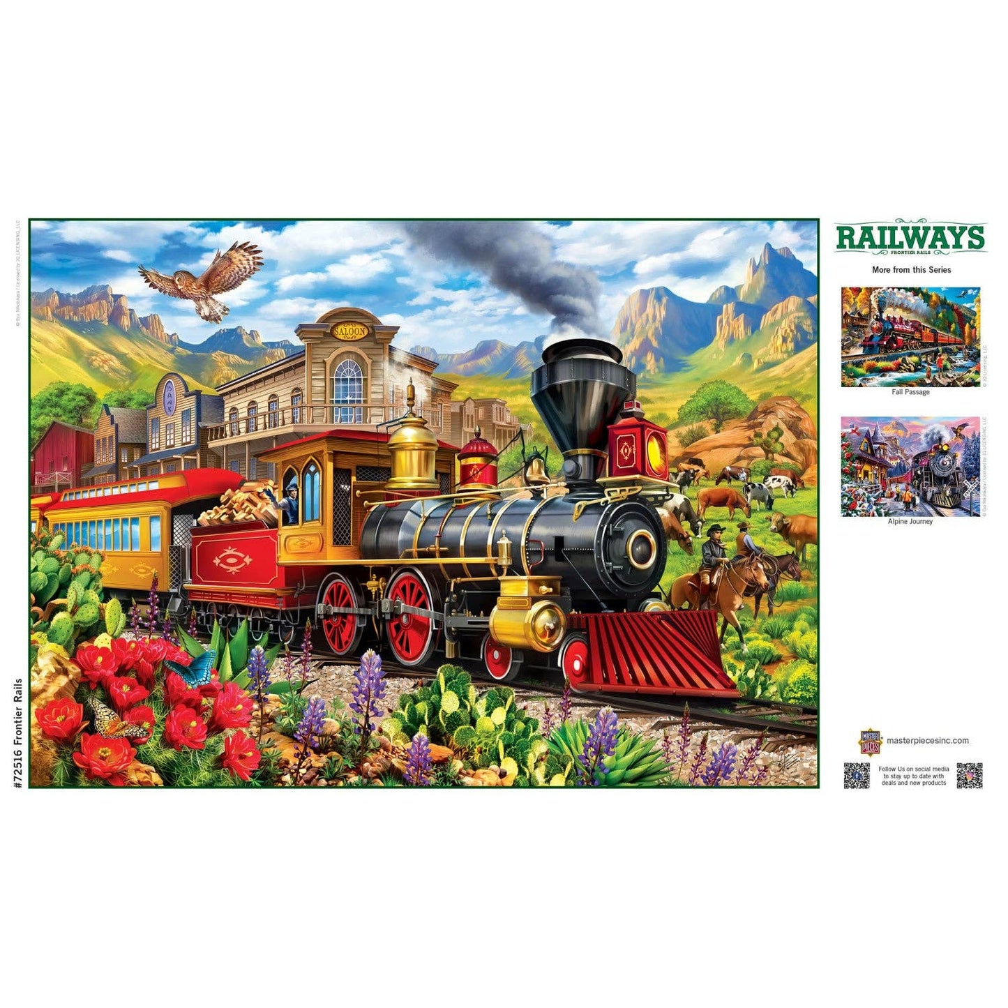 Railways Frontier Rails 1000 Piece Jigsaw Puzzle by Masterpieces