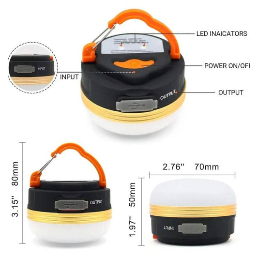 Rechargeable LED Camping Lantern with Magnet Base Otarealm