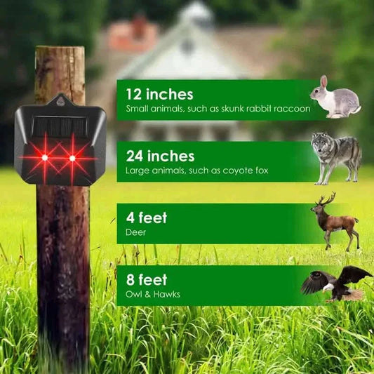Red LED Light Waterproof Predator Repellent for Gardens Otarealm