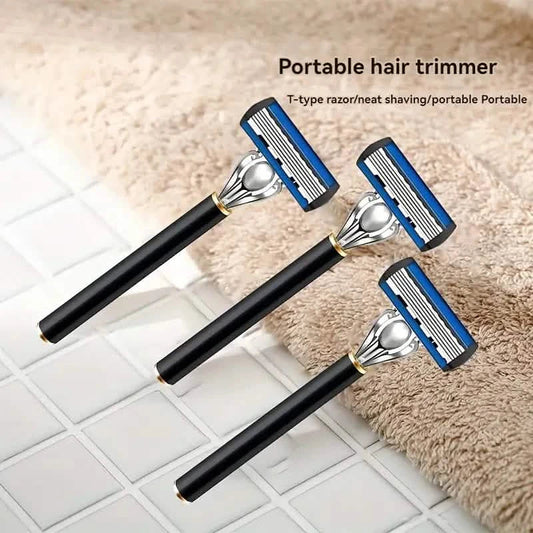 Replacement Razor Blades Safety Shaver Set with Anti-Slip Metal Handle with 1 Razor + 36 Blades