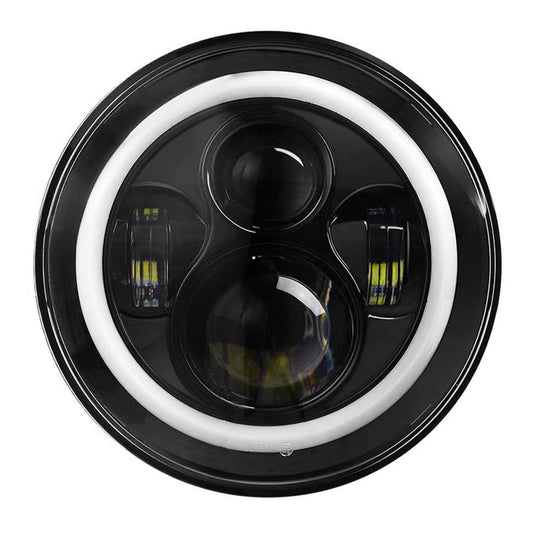 Round LED Headlight Halo Angel Eyes for Jeep Wrangler Otarealm