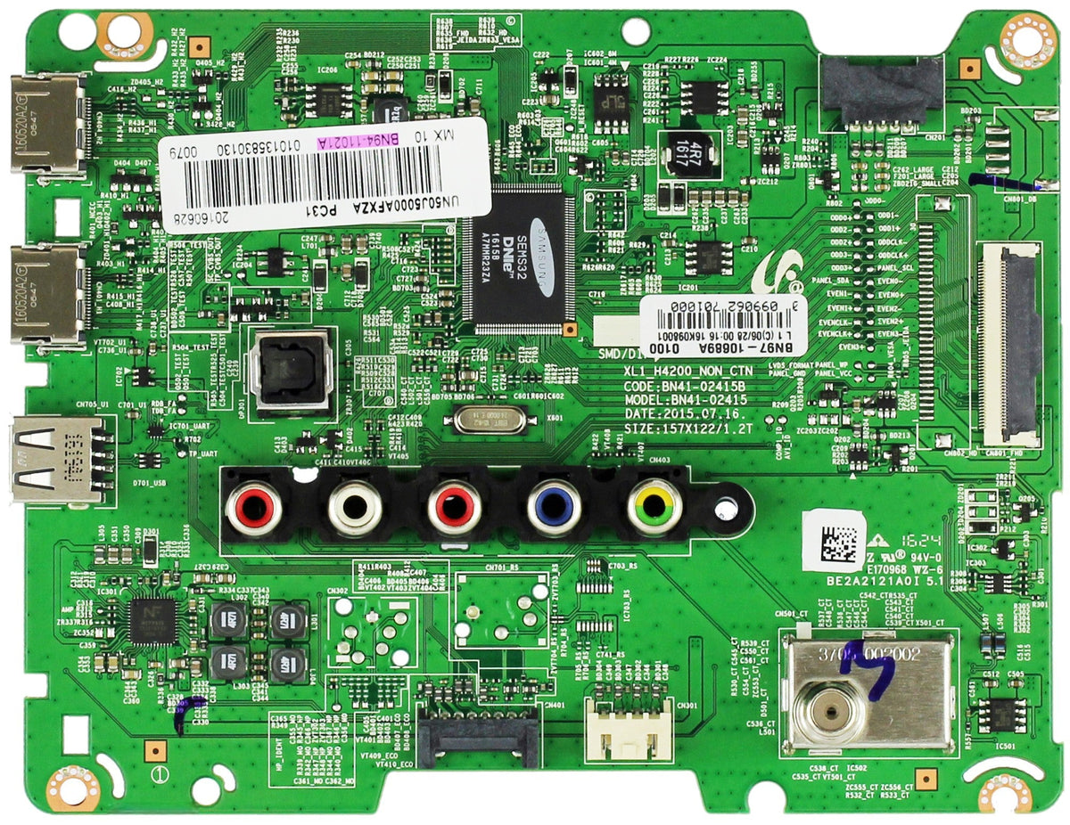 Samsung BN94-11021A Main Board for UN50J5000AFXZA (Version DD02) Otarealm