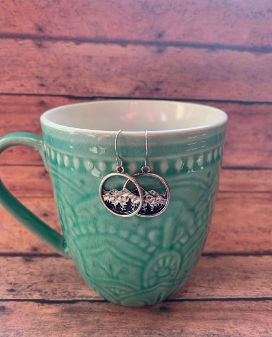 Mountain Serenity Round Drop Earrings Otarealm