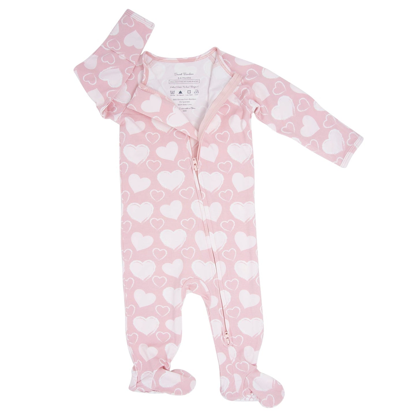 So Much Love Zipper Footie