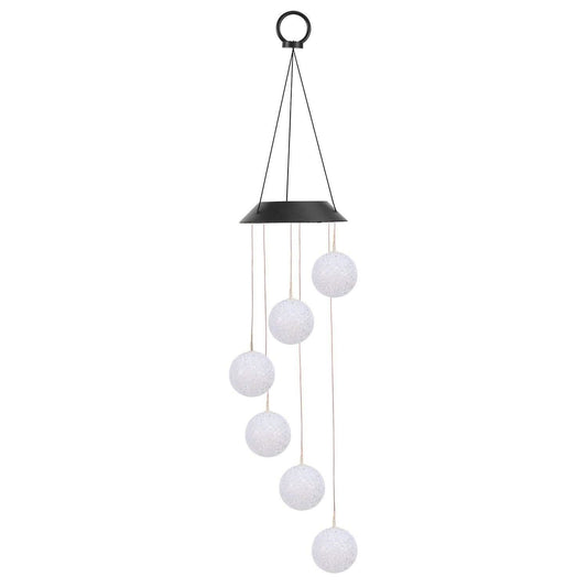 Solar Powered LED Ball Wind Chimes - Color Changing LED String Light Otarealm