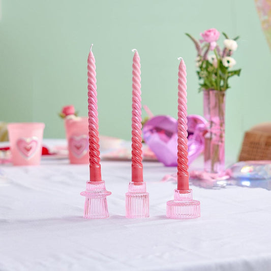Pink Ombre Taper Candles Otarealm