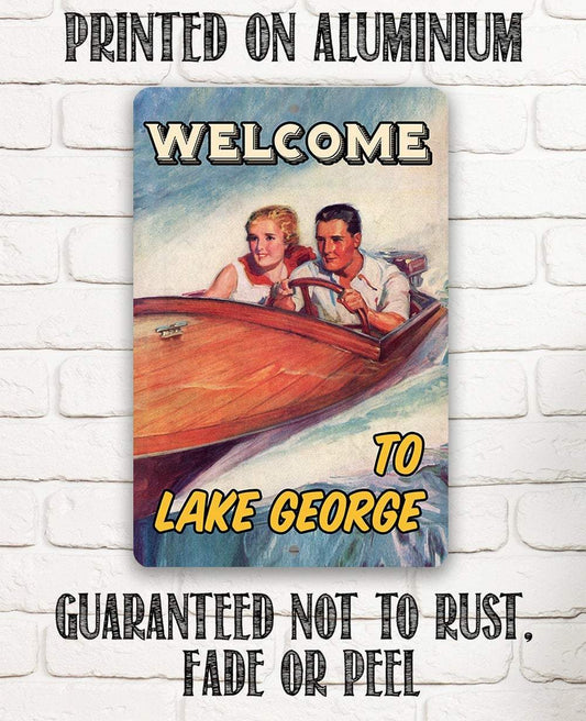 Personalized - Fast Boat Vintage - Metal Sign