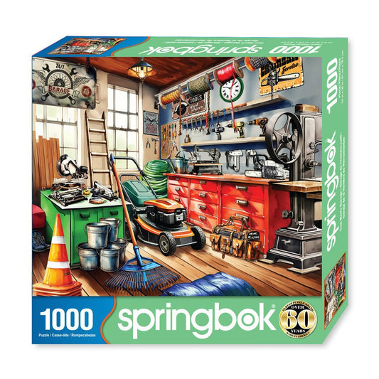Toolman's Garage 1000 Piece Jigsaw Puzzle by Springbok Puzzles