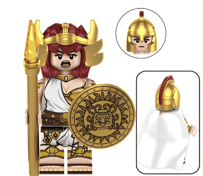 Athena Minifigure – Greek Goddess of Wisdom & War