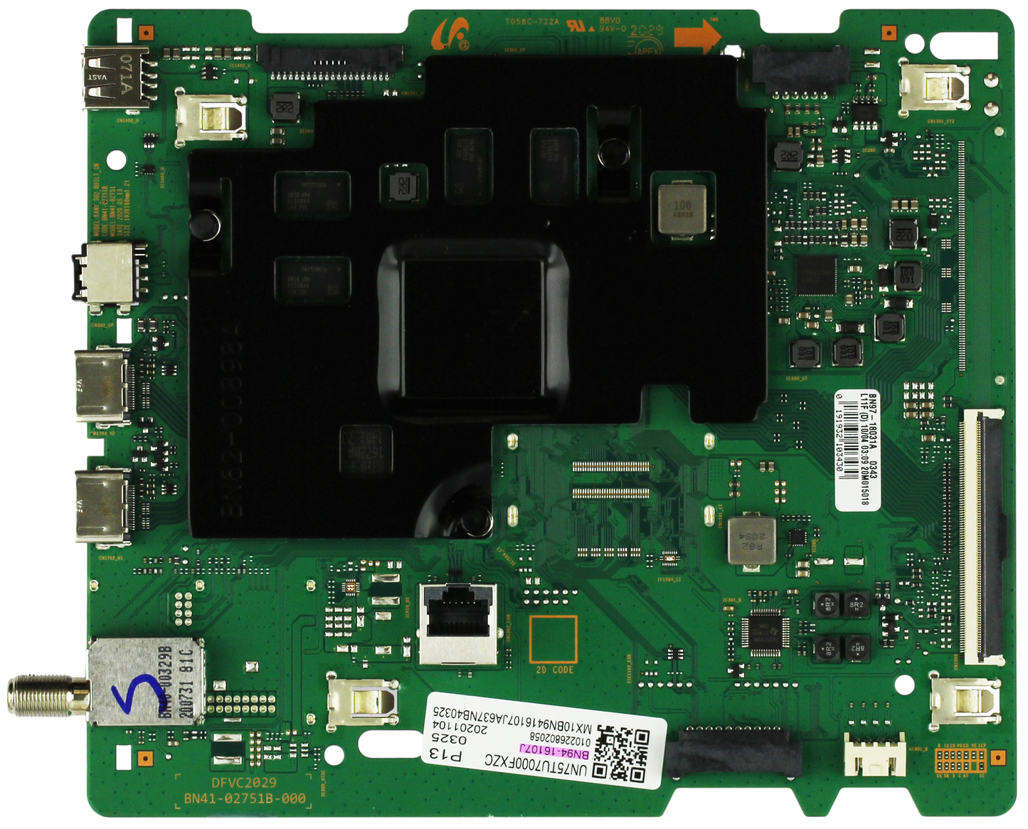 BN94-16107J Samsung Main Board, BN97-170288, BN41-02751B, UN75TU7000FXZA, 75TU700DFXZA, 75TU7000FXZC Otarealm