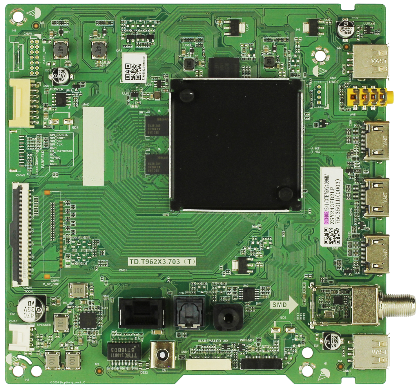 343405 Toshiba Main Board, TD.T962X3.703, 75C350LU Otarealm