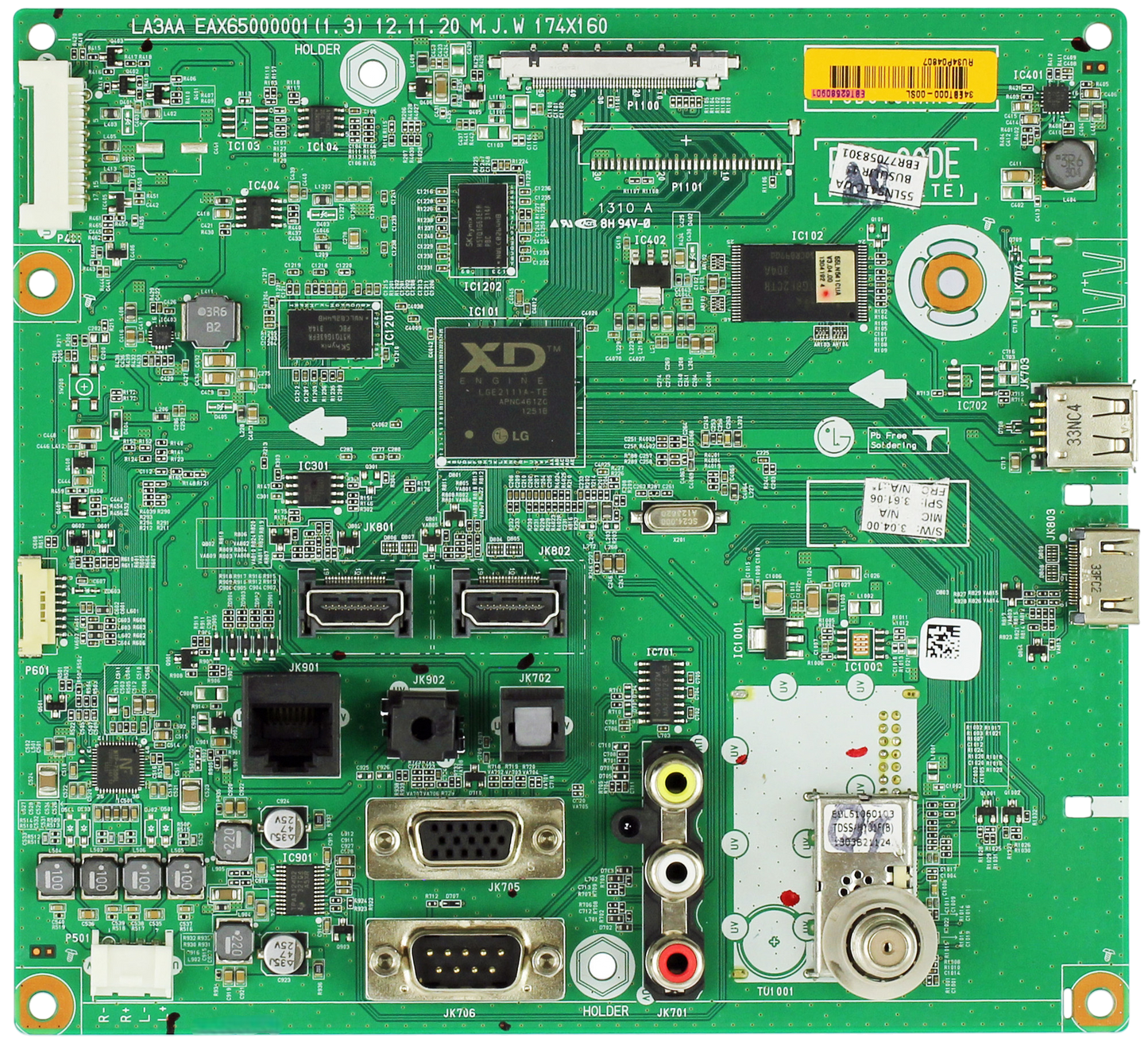 EBT62580901 LG Main Board, EAX65000005 (1.0), EAX65000001 (1.3), EBR77058301, 55LN541C-UA Otarealm