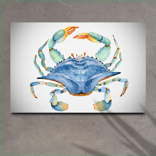 Crab Watercolor Canvas Wall Art IV Otarealm