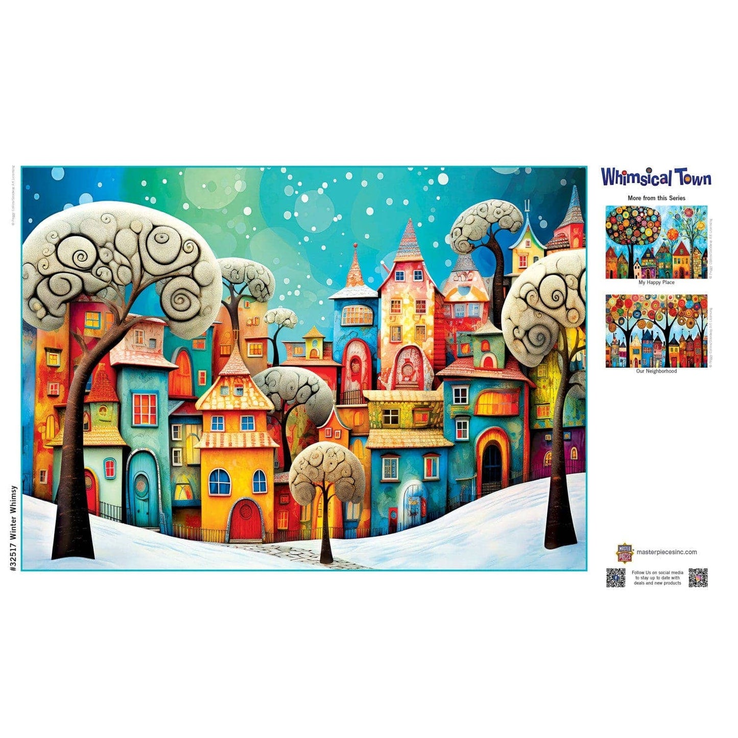 Whimsical Town - Winter Whimsey 500 Piece Jigsaw Puzzle by Masterpieces Puzzles