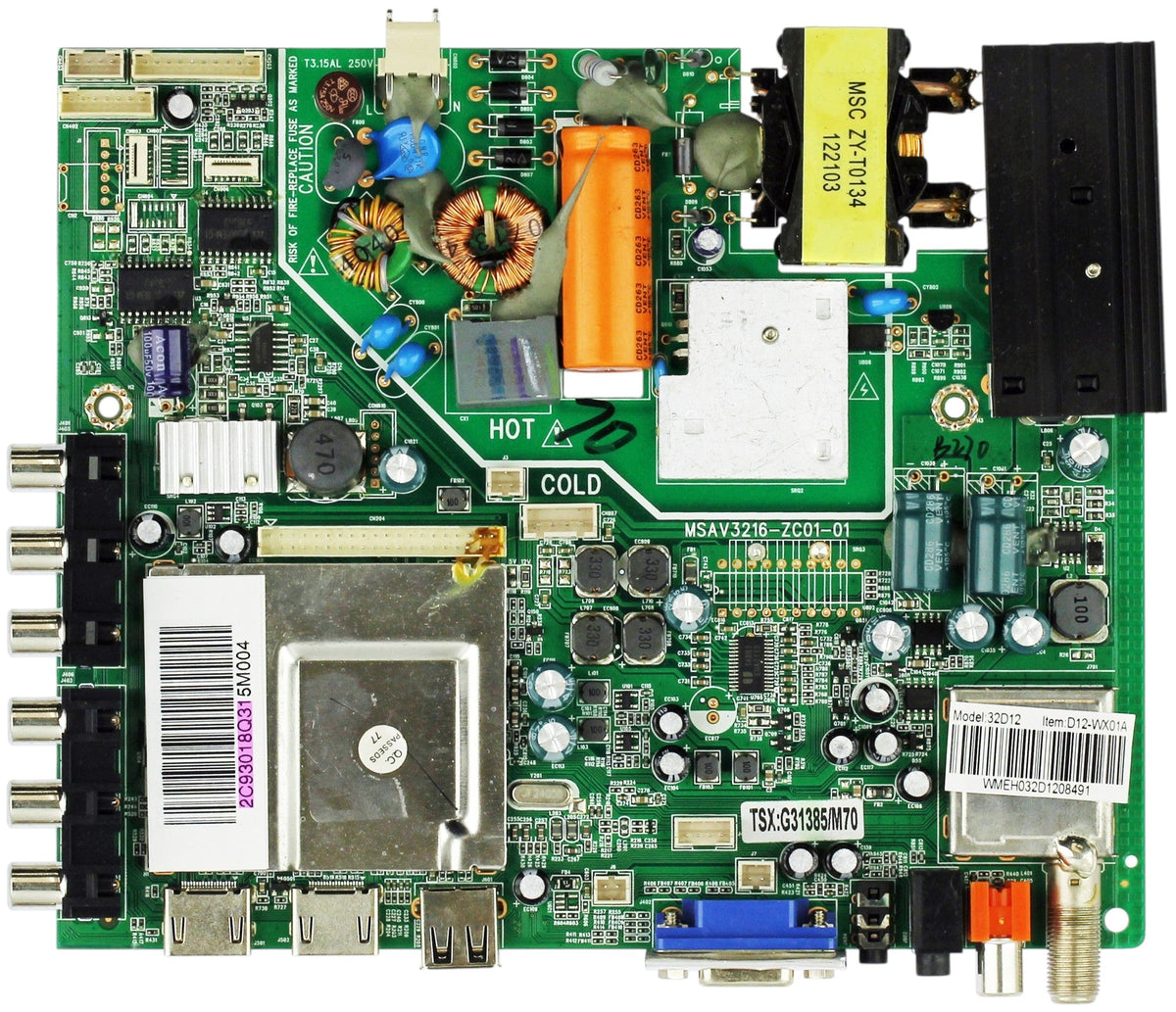 Hisense 2C.93018.Q31 Main Board / Power Supply for 32D12 Otarealm