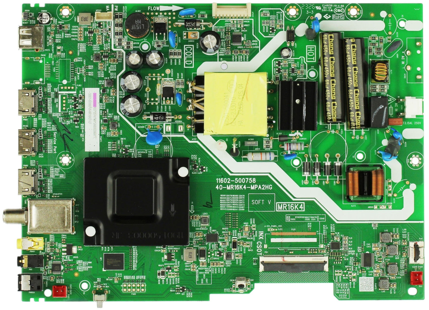 30800-000886 TCL Main Board, 30801-000860 , 40-MR16K4-MPA2HG , 11602-500758 , 43S310R Otarealm
