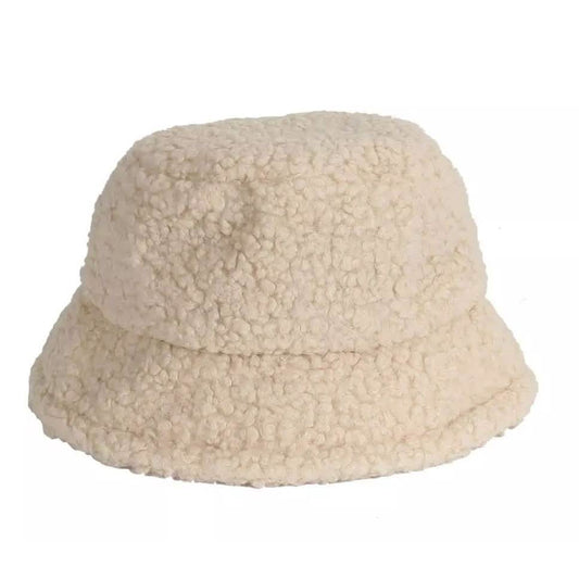 Winter Bucket Hat Women Warm Hats Vintage Faux Fur Fisherman Cap Otarealm