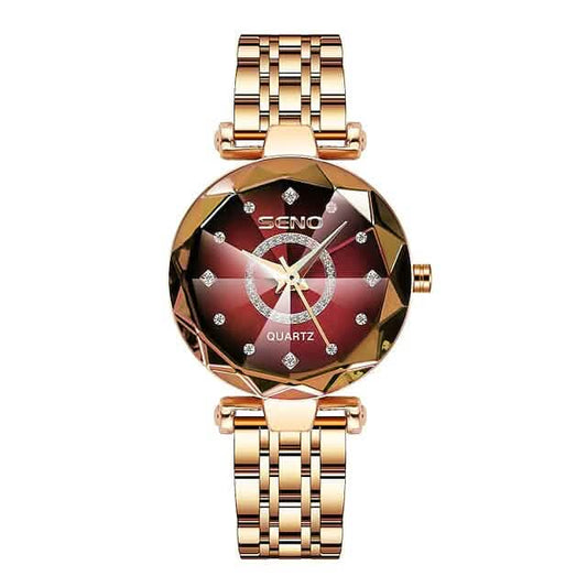 Women Golden and Silver Classic Quartz Watch Otarealm