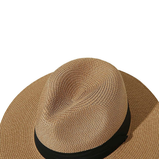 Women Wide Brim Straw Panama Roll up Hat Otarealm