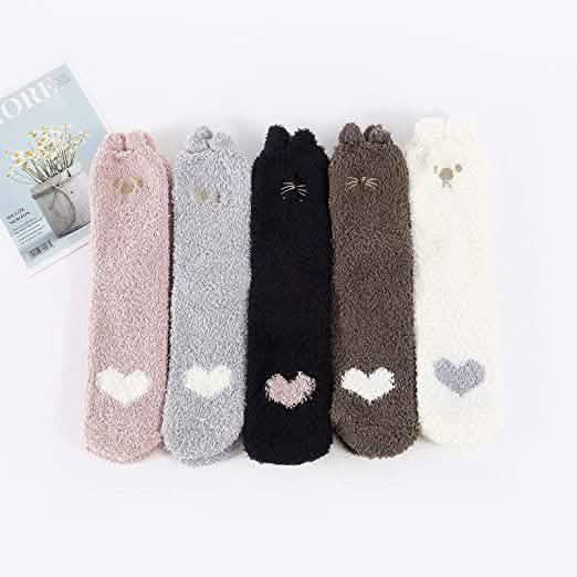 Women's Fuzzy Winter Socks Otarealm
