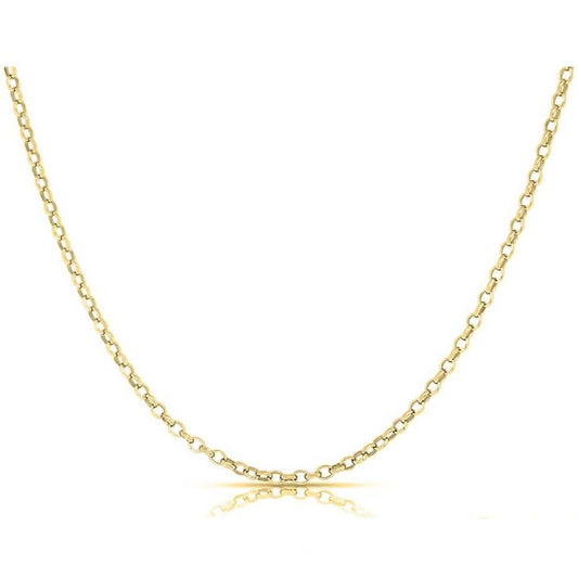 Women's Italian Rolo Link Chain in Solid Sterling Silver Otarealm