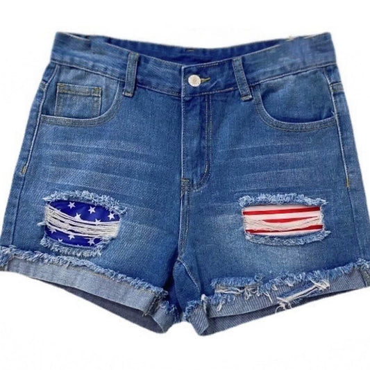 Women's Jeans Shorts Independence Day Denim Otarealm