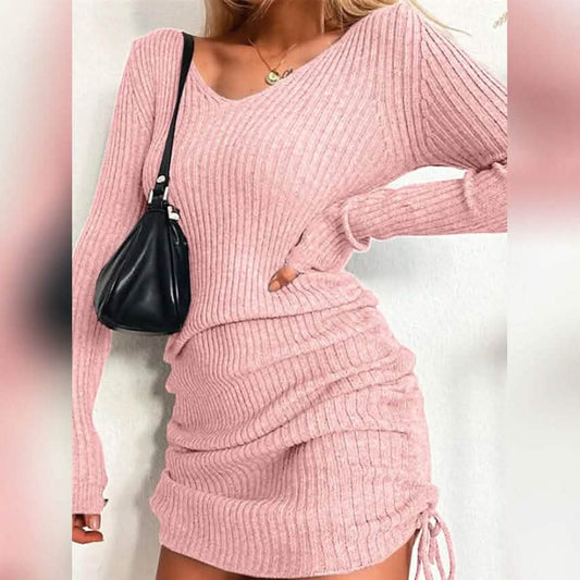 Women's Long Sleeve Sweater Dress Otarealm