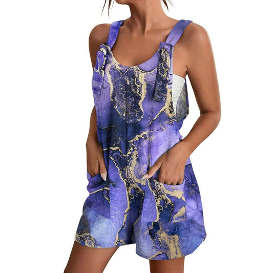 Womens V-Neck Strap Pocket Jumpsuit Otarealm