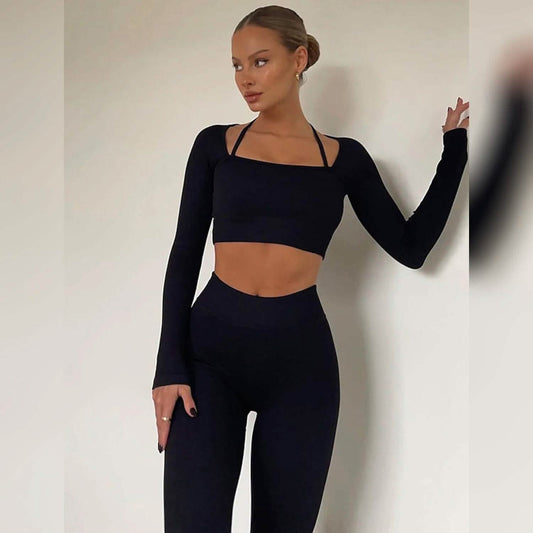Women's WorWomen's Long Sleeve Sport Activewear Setkout Sets Otarealm