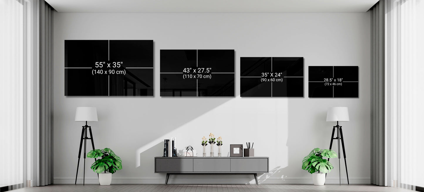 Panda Glass Wall Art || Designer Collection