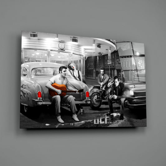 Vintage Hollywood Retro Glass Wall Art