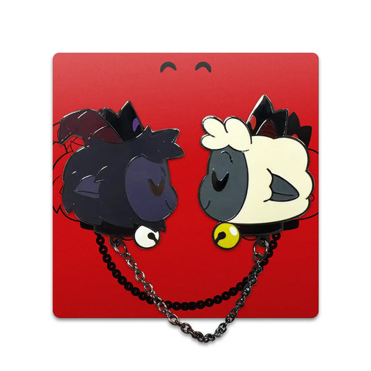 Goat and Lamb Lapel Pin - Cult of the Lamb