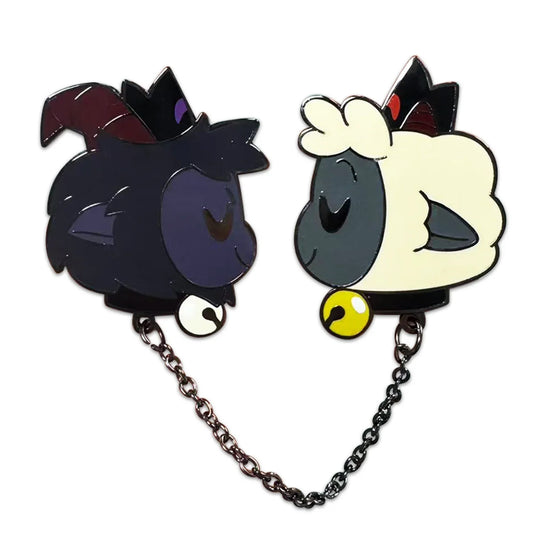 Goat and Lamb Lapel Pin - Cult of the Lamb
